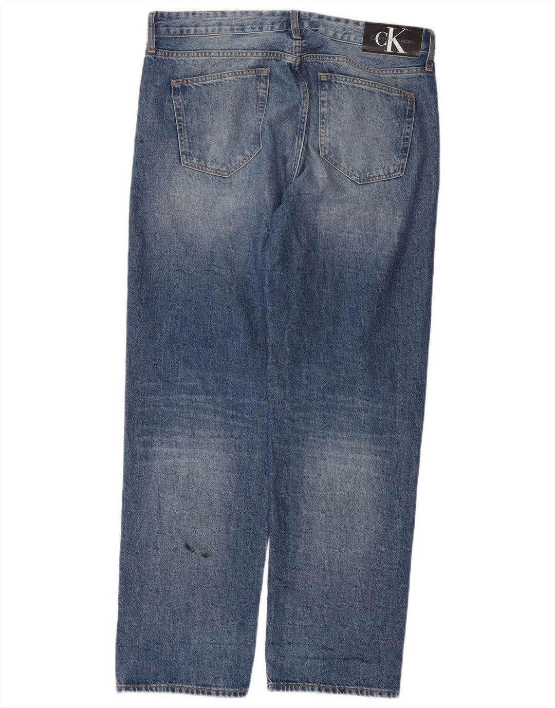 Męskie proste dżinsy Calvin Klein W33 L31 Niebieskie bawełniane