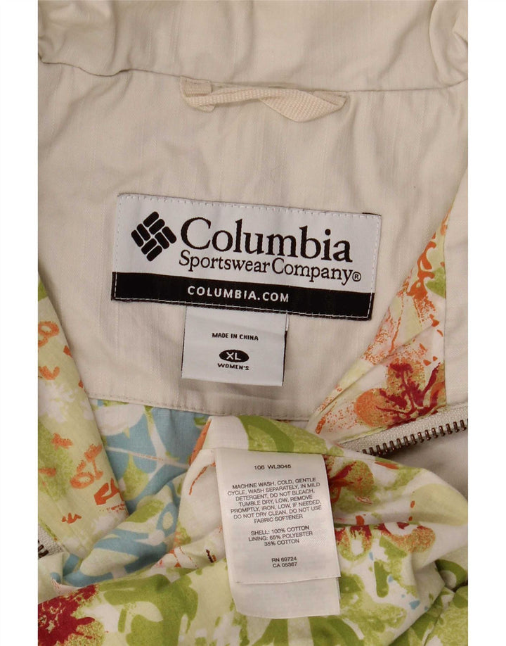 Damska kurtka bomberka Columbia UK 18 XL, biała bawełna