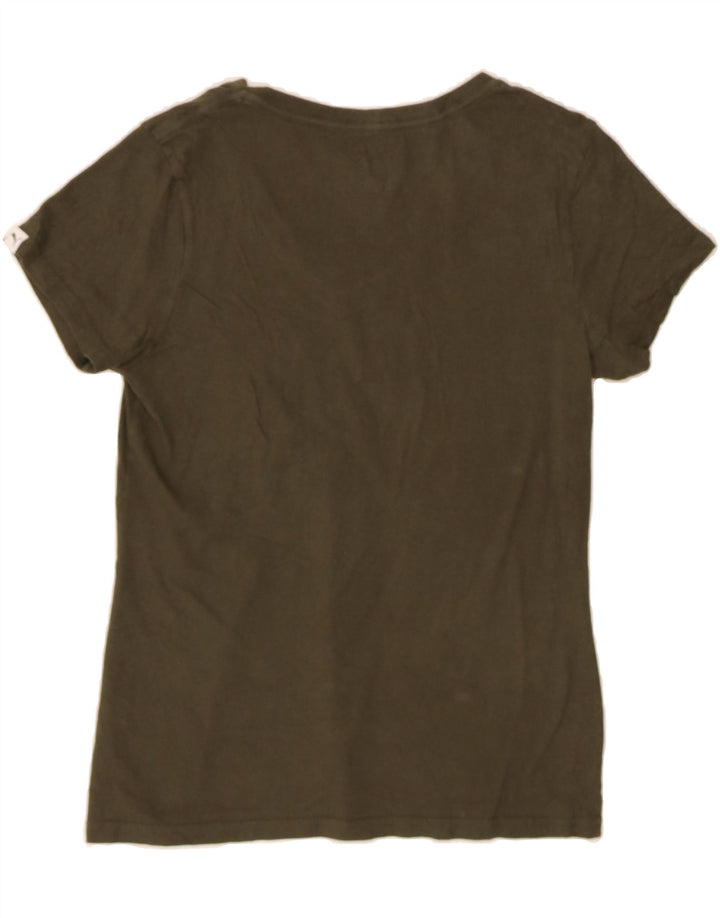 PUMA Womens Graphic T-Shirt Top UK 12 Medium Khaki Vintage Puma and Second-Hand Puma from Messina Hembry 