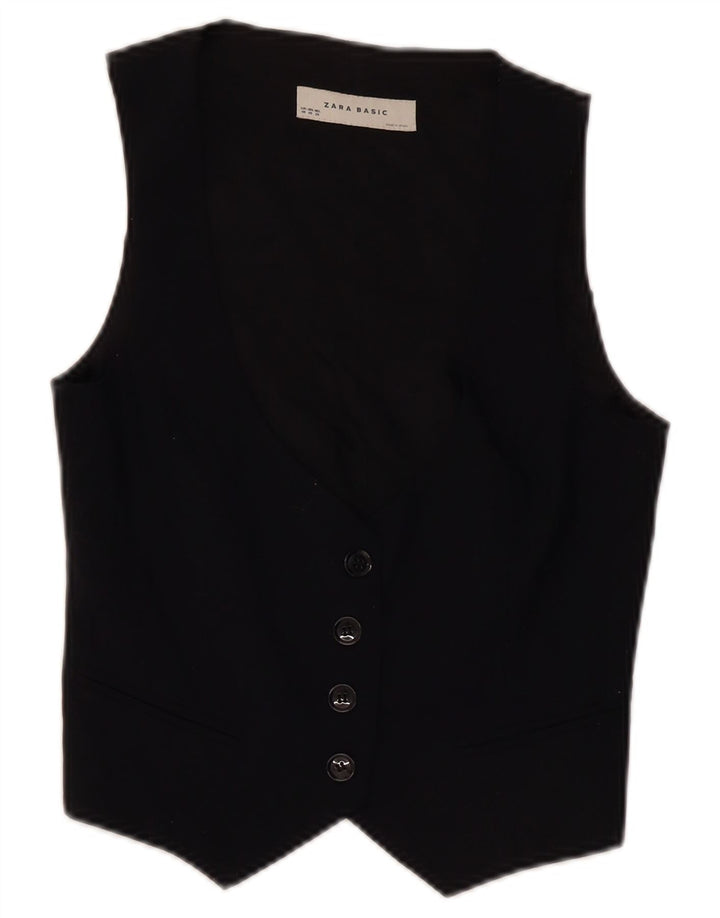 Damska kamizelka Zara UK 6 XS, czarna, poliester