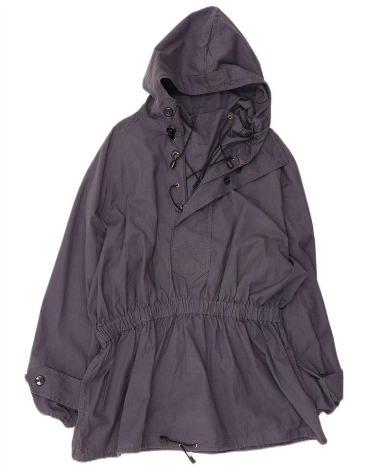 Vintage damska kurtka Anorak z kapturem IT 52 XL granatowa