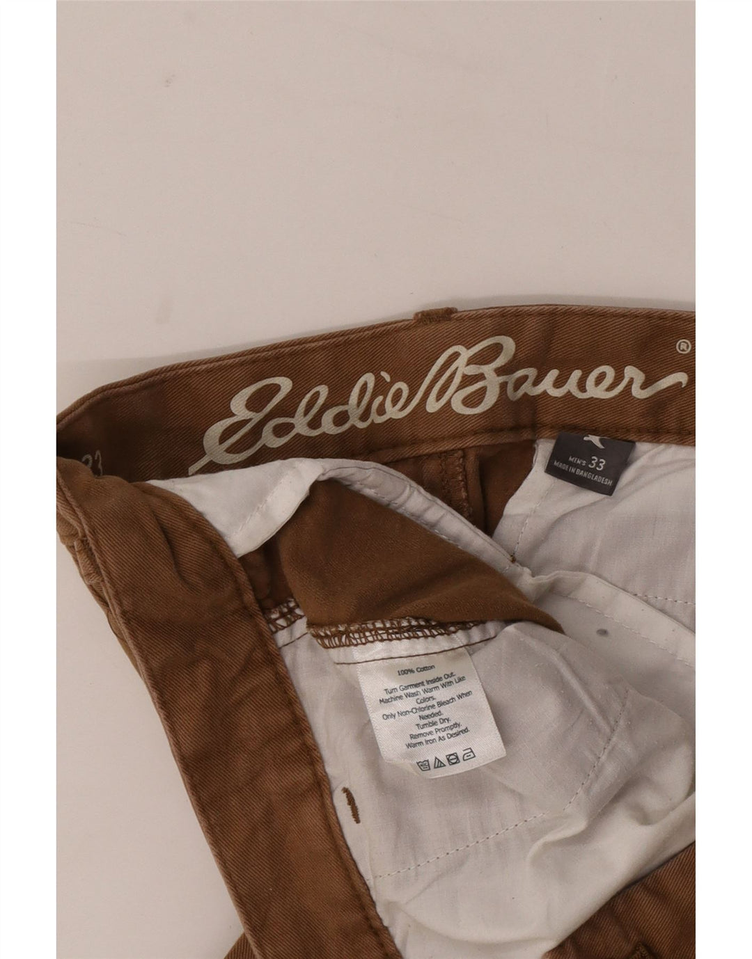 Męskie spodenki Chino Eddie Bauer W33 Średni brązowy bawełna