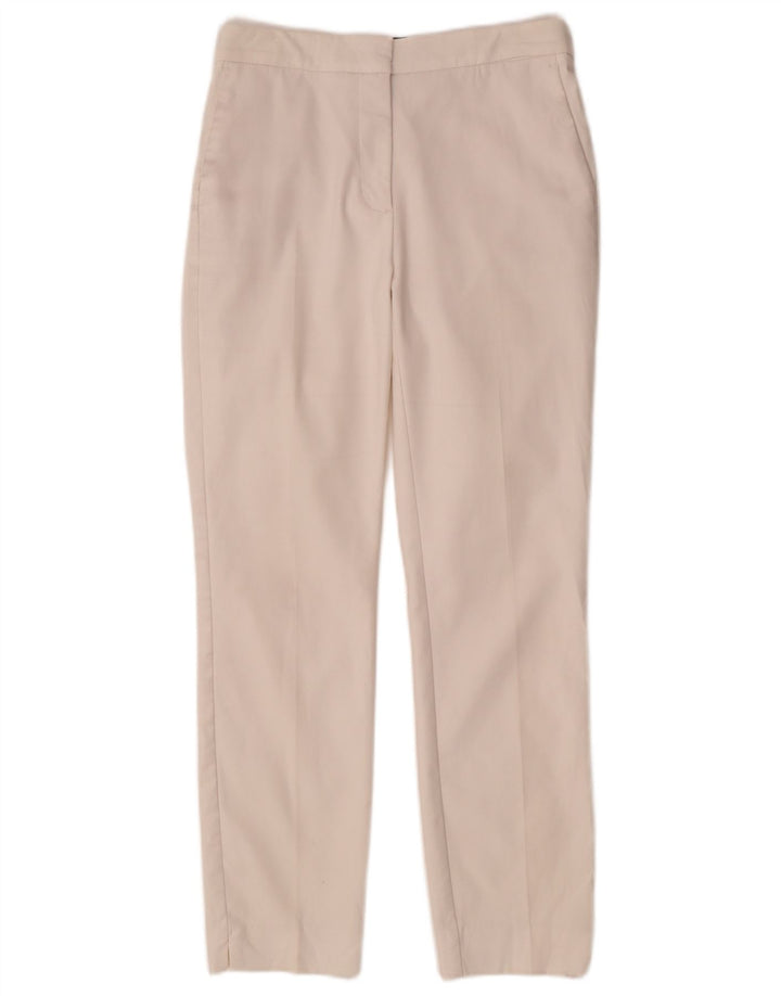 Damskie proste spodnie chino ZARA, średnie W28 L27, białe