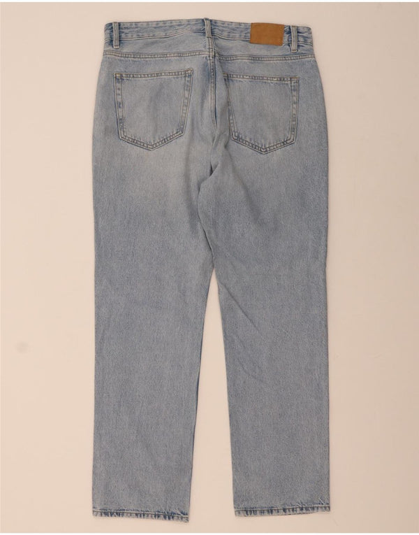 Męskie proste dżinsy ZARA EU 34 Large W34 L31 Niebieskie bawełniane
