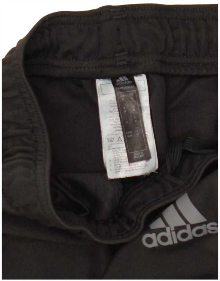 Męskie spodnie dresowe Adidas, średnie, czarne, poliestrowe, sportowe