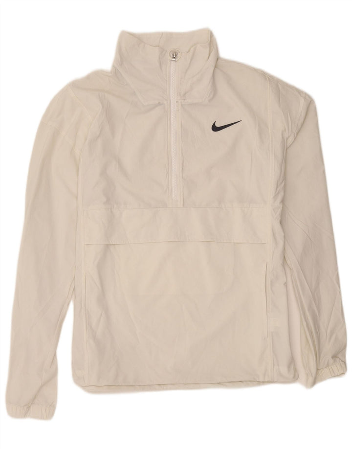 Męski dres Nike z zamkiem błyskawicznym, średni biały nylon