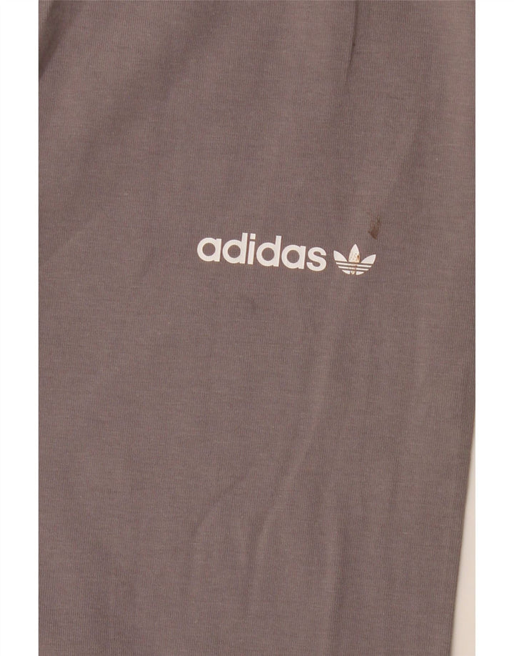 Damskie legginsy ADIDAS Graphic UK 12, średnioszare, bawełniane