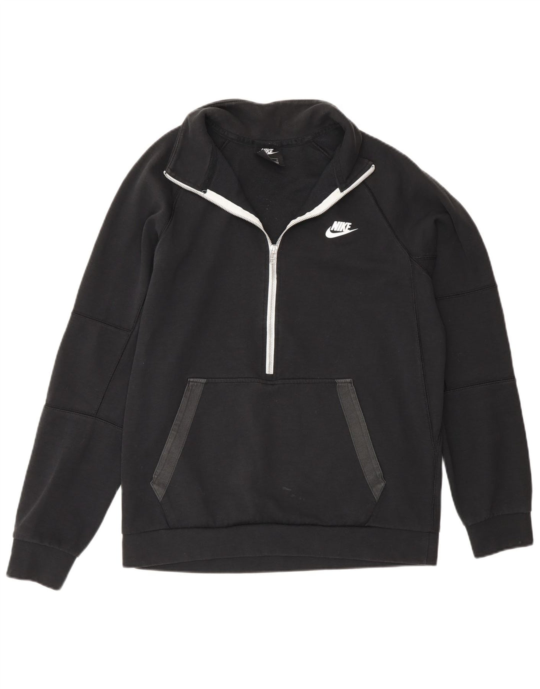 Męska bluza z zamkiem błyskawicznym Nike, średnia, czarna, bawełniana