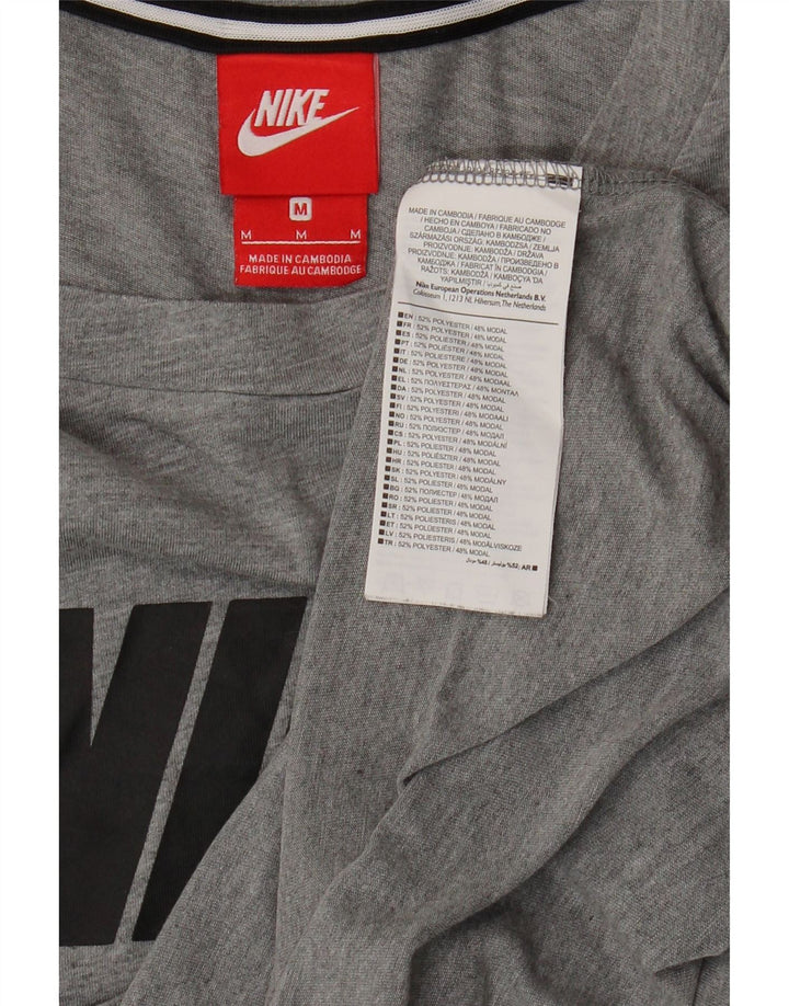 Męski T-shirt z grafiką NIKE Top, średnioszary, poliester