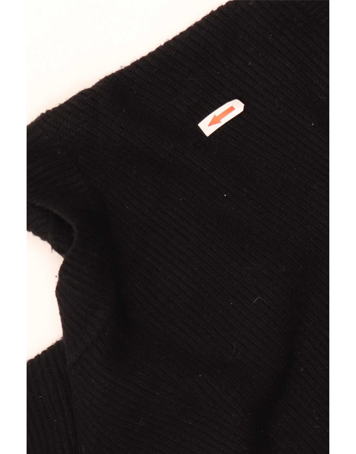 Damski sweter oversize z dekoltem w łódkę Zara UK 10 Small Black