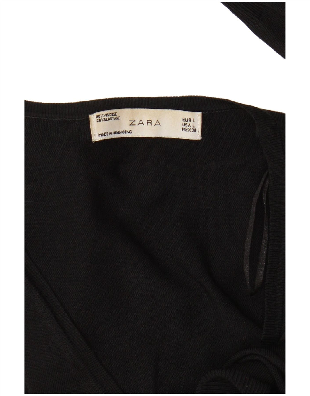 Damski kardigan Basic Crop Zara UK 14, duża czarna wiskoza