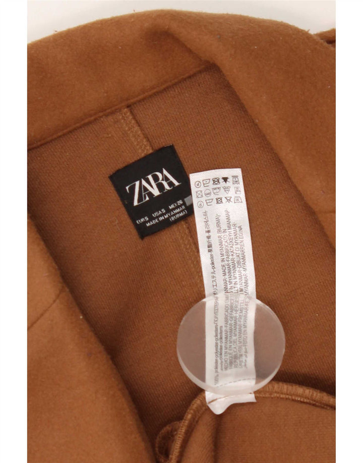 Płaszcz damski Zara UK 10, mały, brązowy, poliester