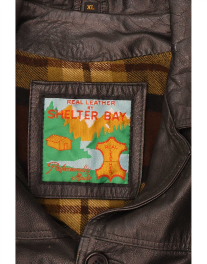 Męska kurtka skórzana Shelter Bay UK 42 XL czarna
