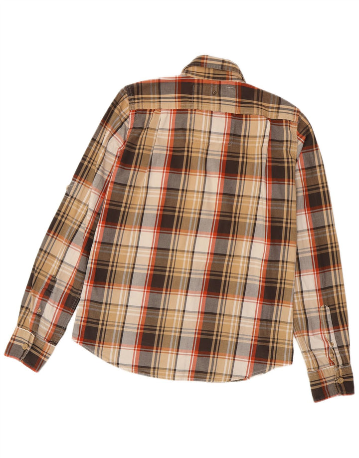 SUPERDRY Męska koszula flanelowa, duża, bawełniana w brązową kratę