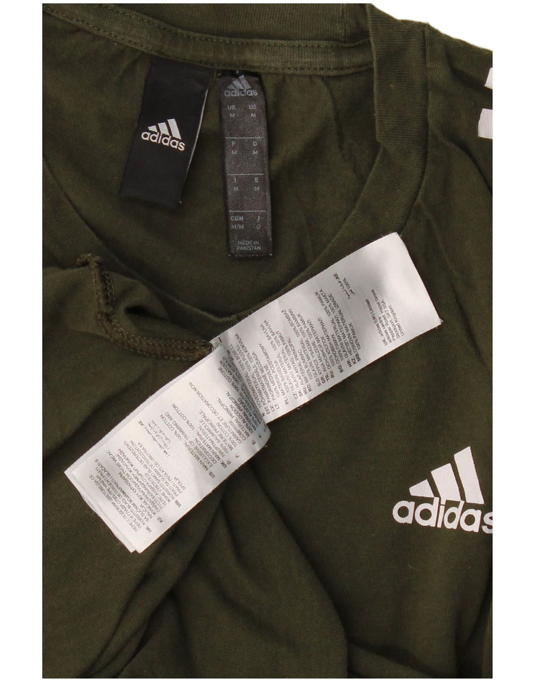 T-shirt męski ADIDAS Top, średni, bawełniany khaki