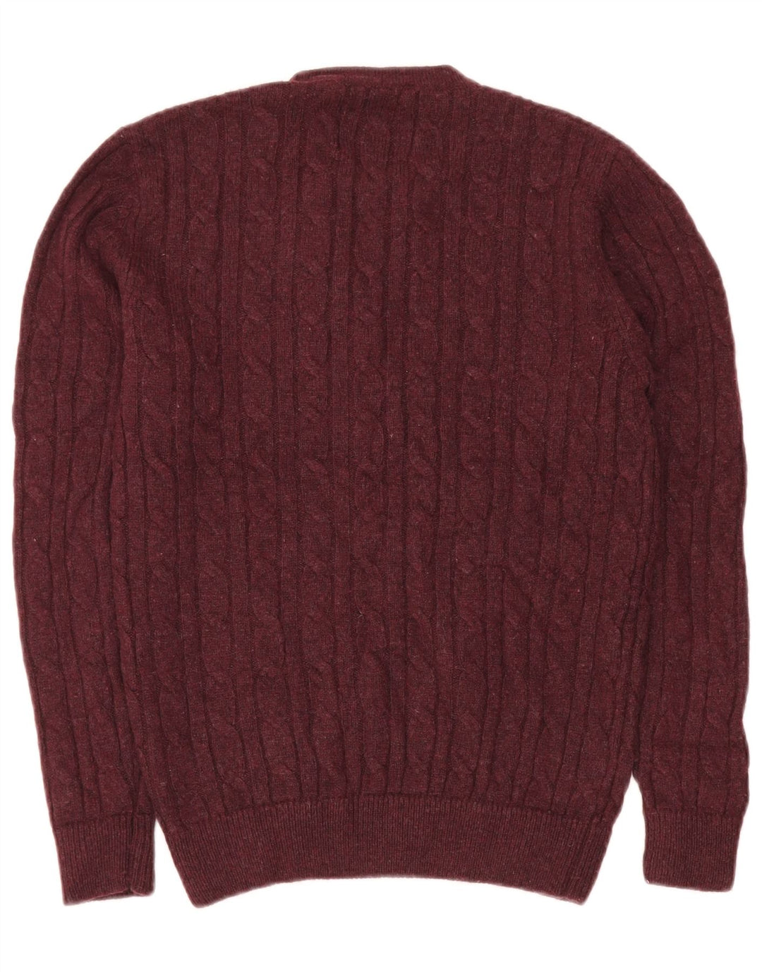Jack Wills Męski sweter z okrągłym dekoltem, mały bordowy poliamid