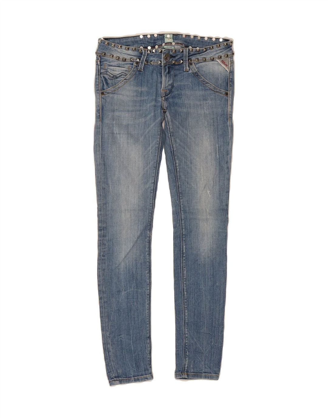 REPLAY Womens Skinny Jeans W25 L30 Blue Vintage Replay and Second-Hand Replay from Messina Hembry 