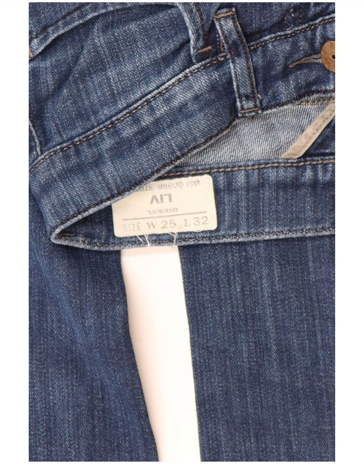 DIESEL Damskie Liv Straight Jeansy W25 L29 Niebieskie bawełniane