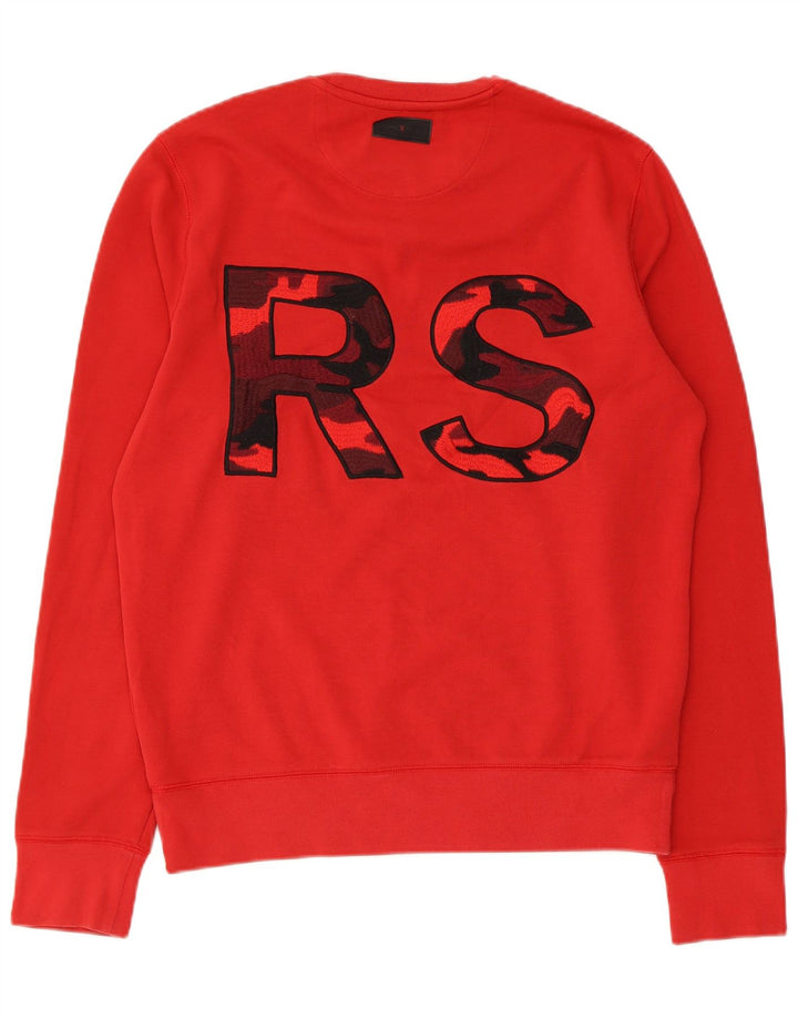 Damska bluza Michael Kors Graphic Jumper UK 14 Średnia czerwona bawełna
