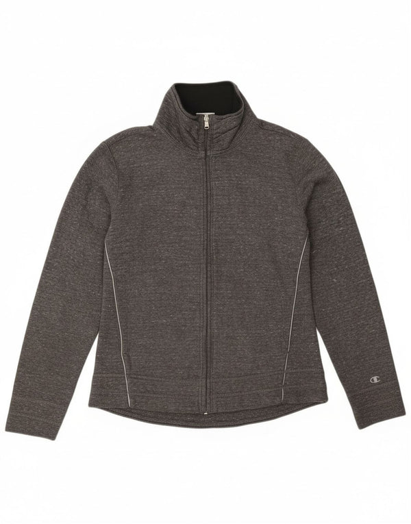 Damska kurtka dresowa Champion UK 10 Small, szara, nakrapiana bawełna