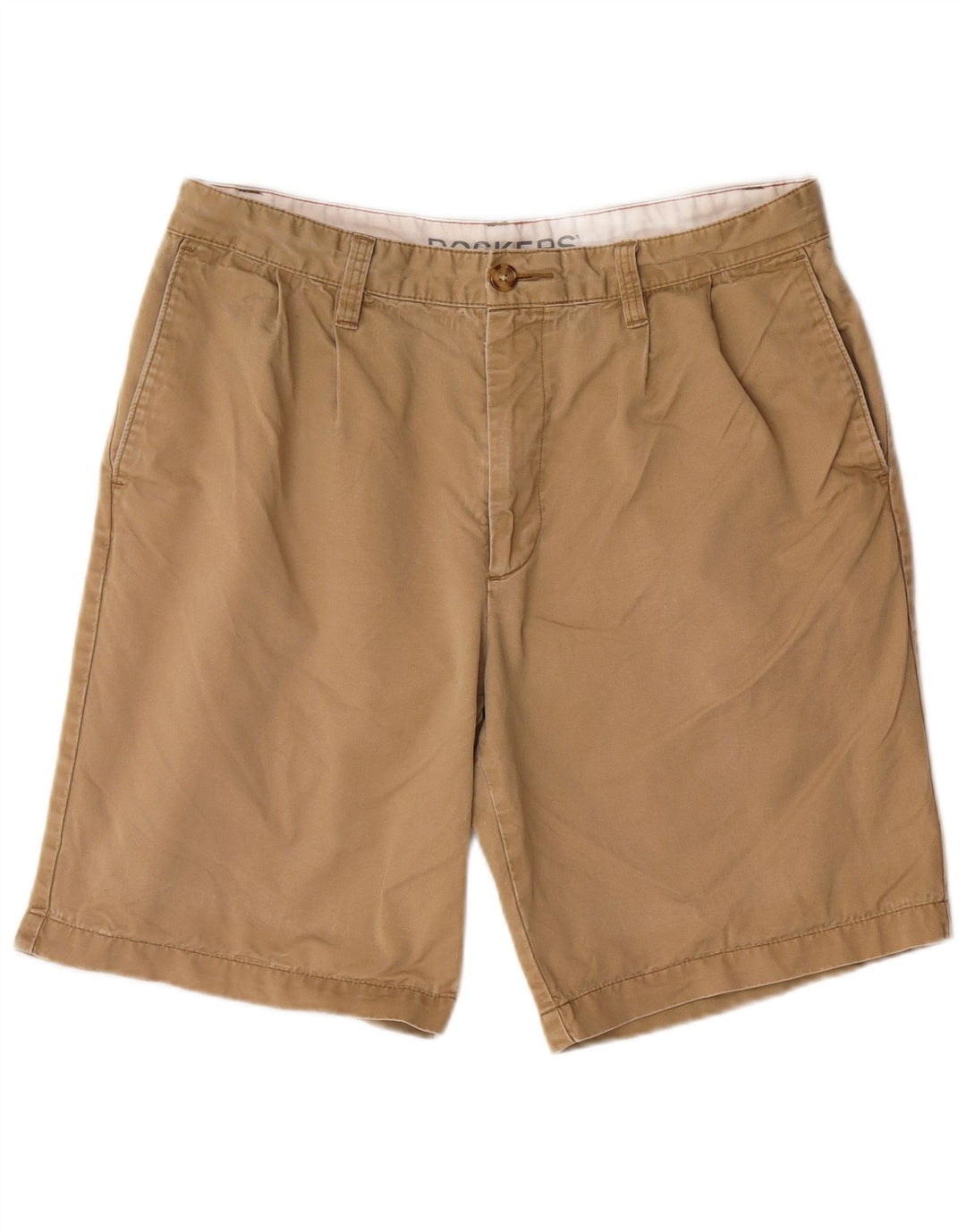 DOCKERS Mens Pegged Chino Shorts W34 Large Khaki Cotton