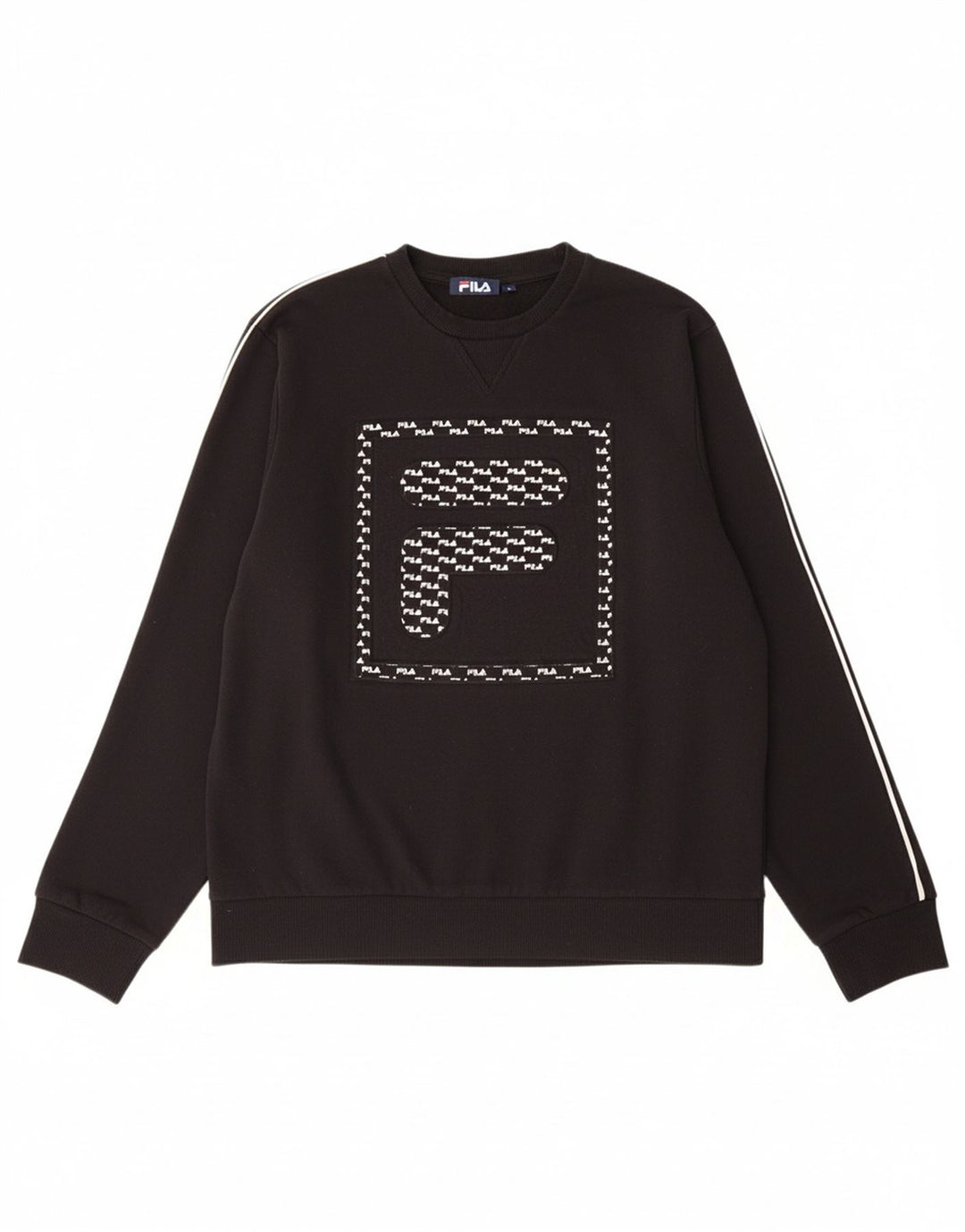 FILA Mens Graphic Sweatshirt Jumper Large Black Cotton