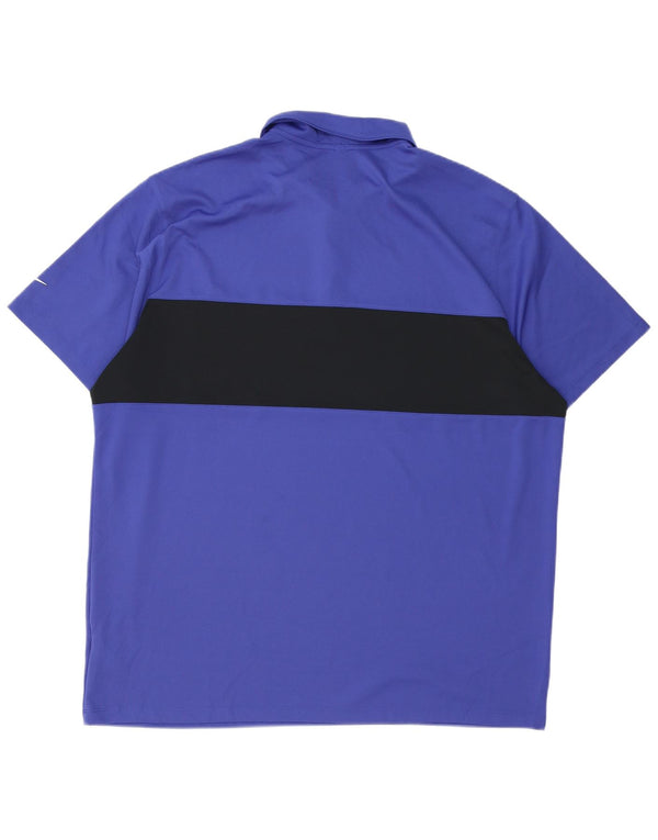 Męska koszulka polo Nike Dri Fit Standard 2XL Fioletowy poliester z blokami kolorów