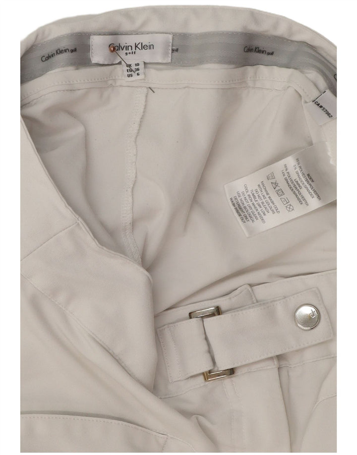 Damska spódniczka mini Calvin Klein UK 10 Small W28 Biały poliester