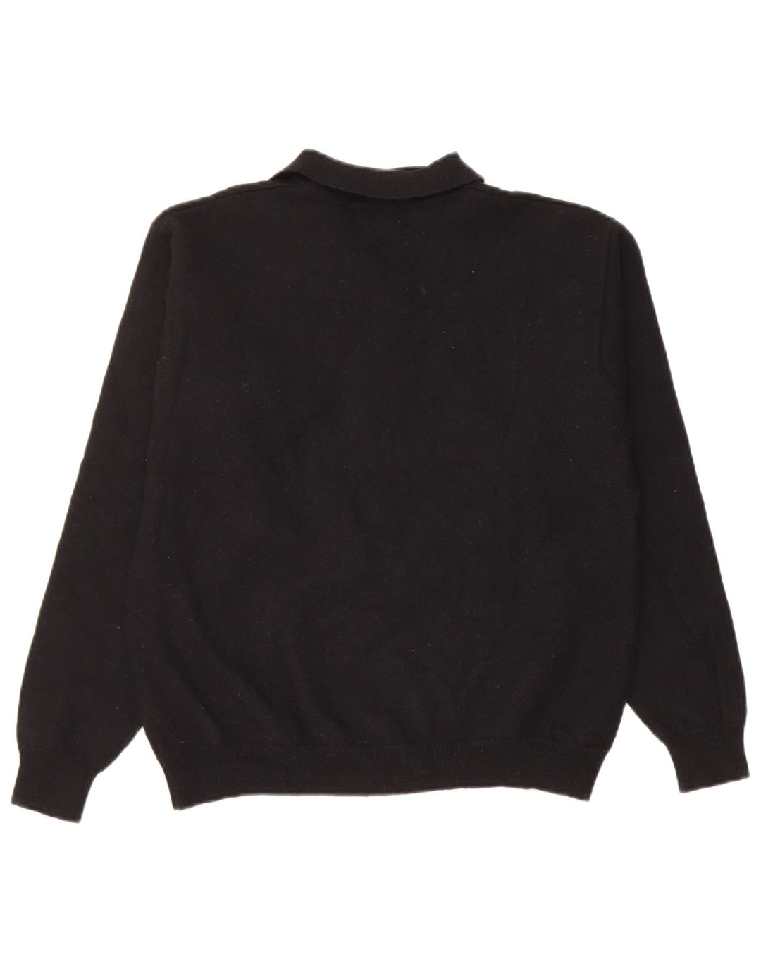 Męski sweter polo Eddie Bauer, średnia czarna wełna