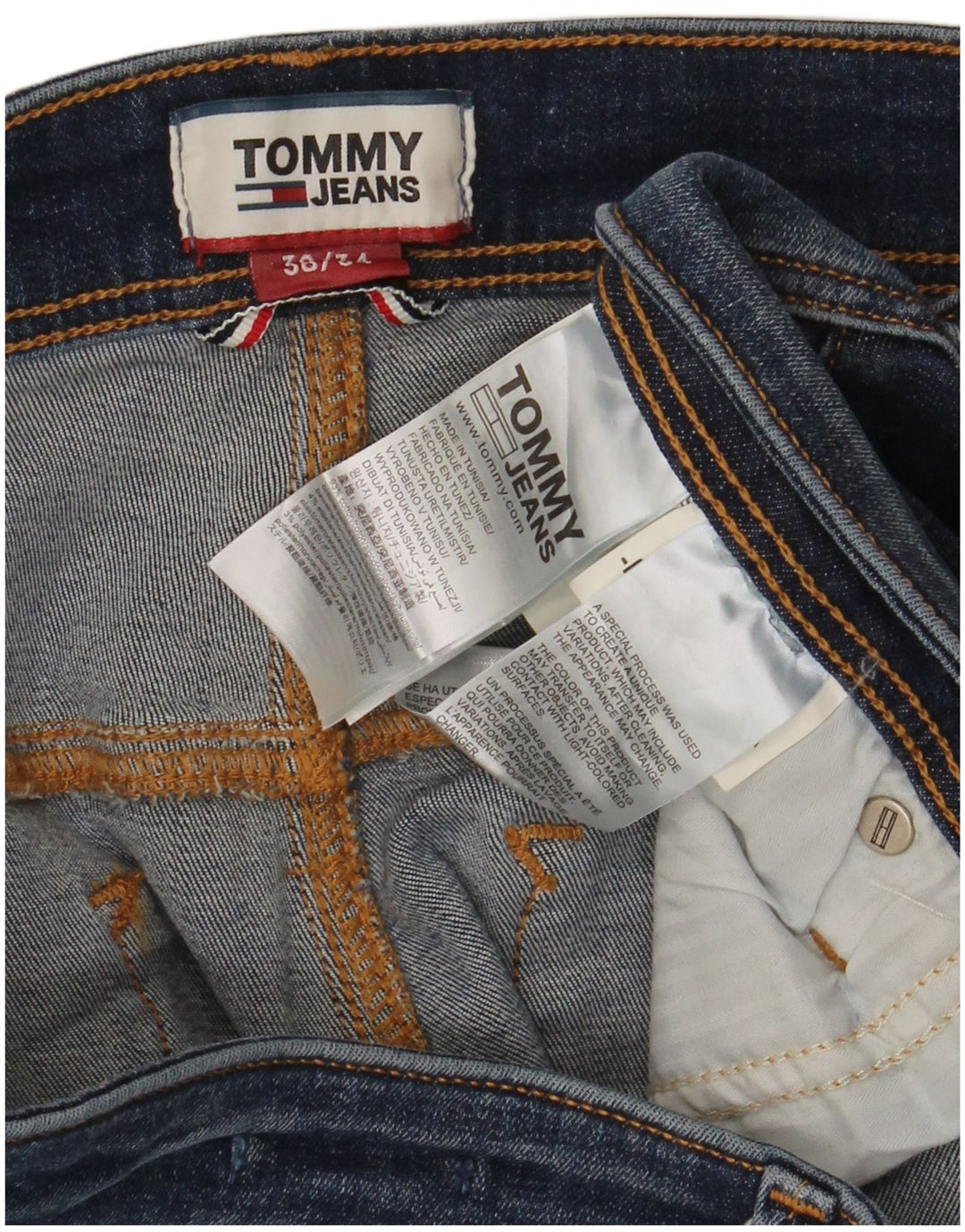 TOMMY HILFIGER Męskie jeansy Skinny Stanton W38 L34 Niebieskie, bawełniane
