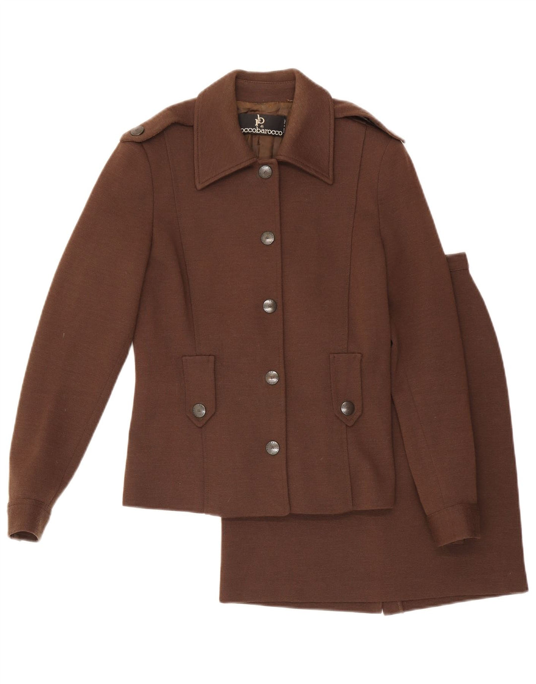 Roccobarocco damski zestaw spódnic zapinanych na 5 guzików, UK 10 Small W23 Brown Army