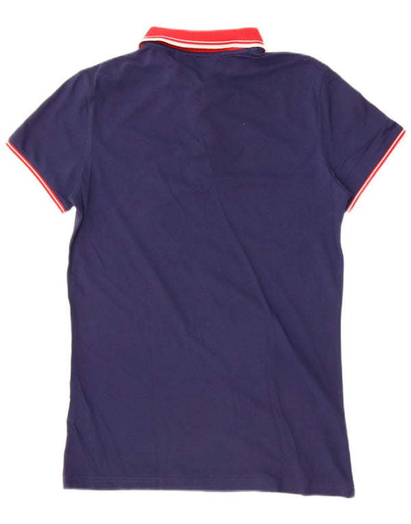 Męska koszulka polo Kappa, duża, granatowa, bawełniana