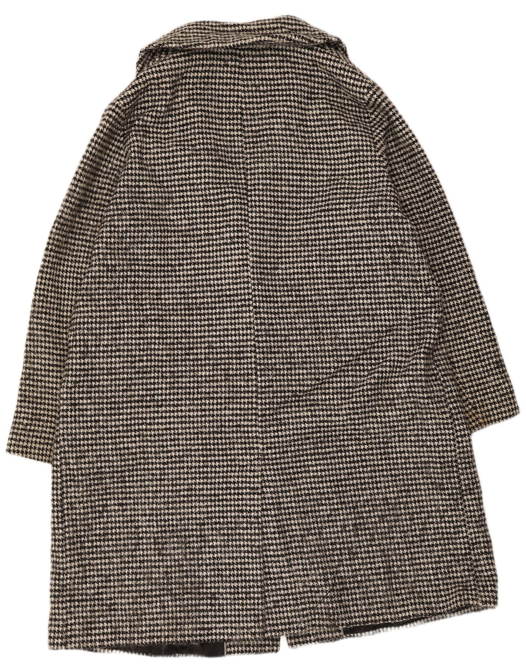 Damski płaszcz oversize z podwójnymi piersiami John Lewis UK 18 XL, czarny w pepitkę