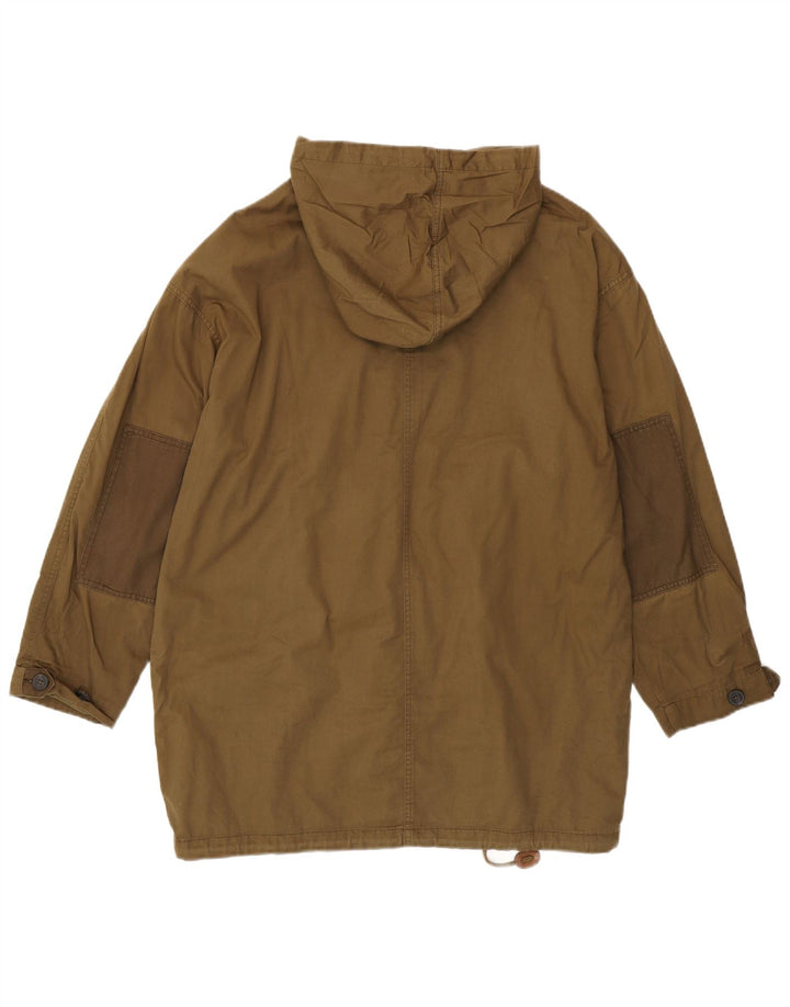 JACK WILLS Damski, oversize'owy płaszcz wiatrówka z kapturem UK 12, średni khaki