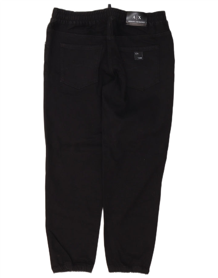 Armani Exchange Męskie joggery Slim Jeans W32 L28 Czarna bawełna