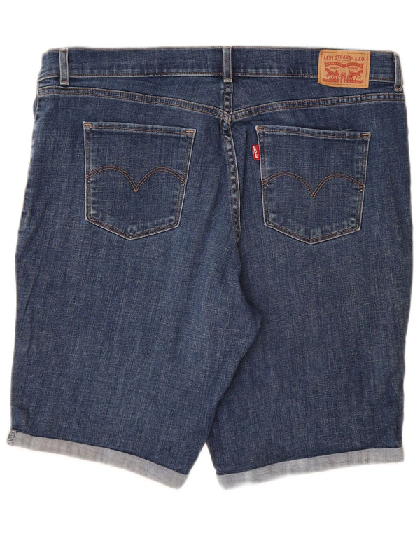 Damskie bermudy jeansowe LEVI'S W32, duże, niebieskie, bawełniane