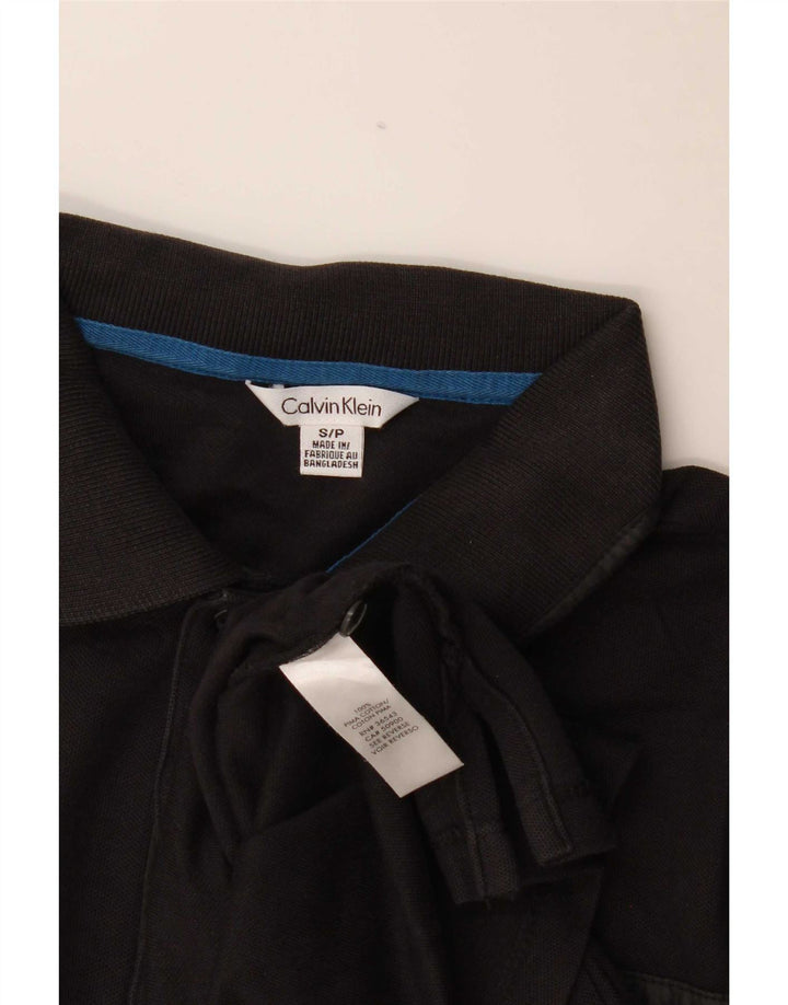 Męska koszulka polo Calvin Klein, mała, czarna, bawełniana