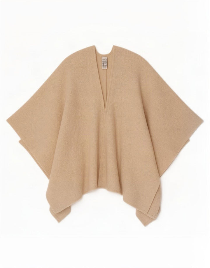Marks & Spencer Damski sweter poncho w jednym rozmiarze, beżowy poliester