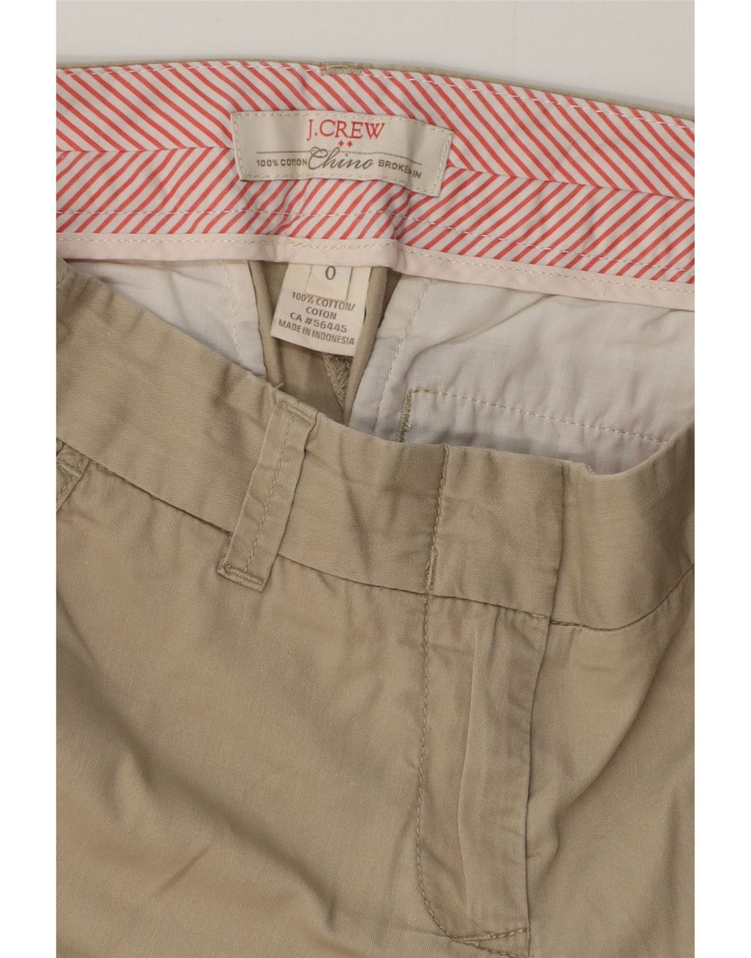 Damskie spodenki chino J. CREW US 0 XS W28 beżowa bawełna