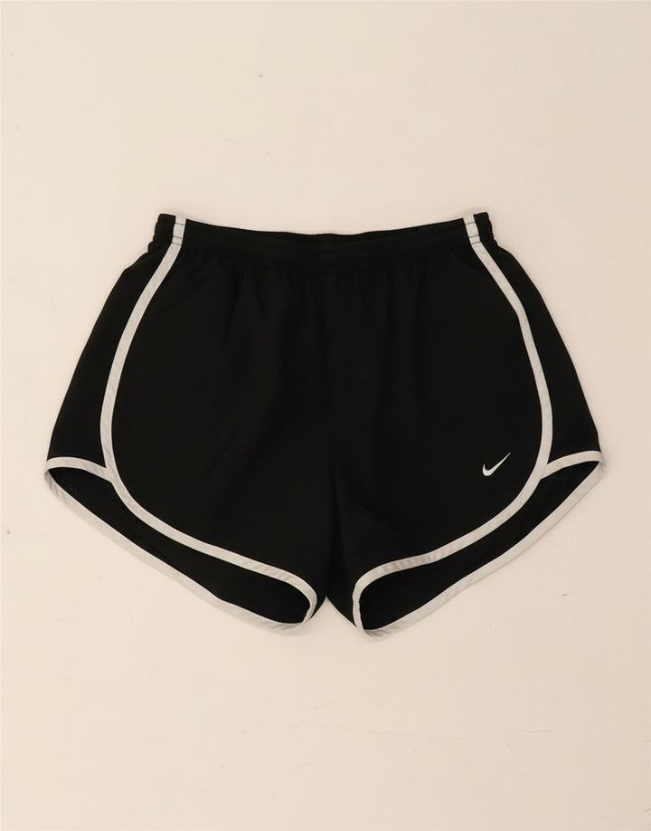 Damskie spodenki sportowe Nike Dri Fit UK 8, małe, czarne, poliestrowe