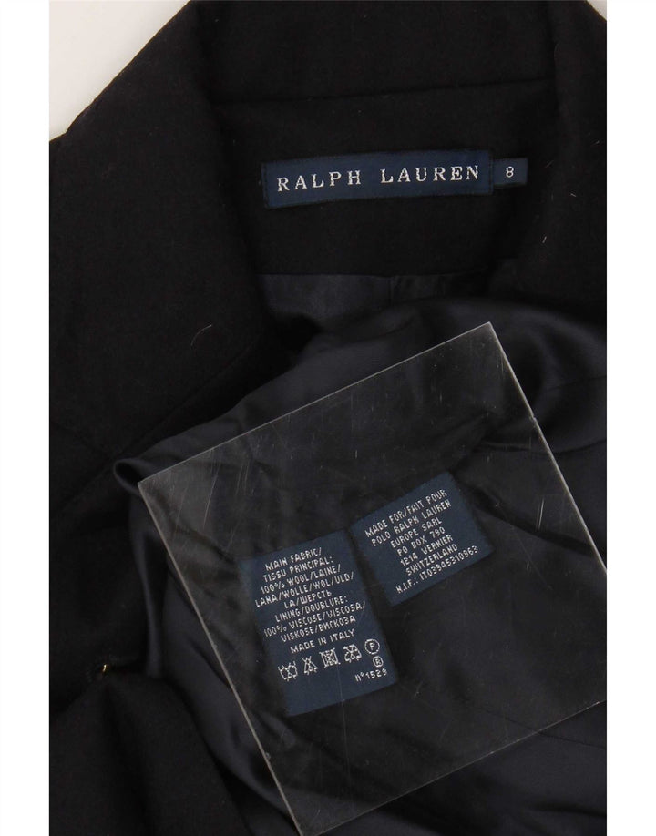 Damska marynarka zapinana na 2 guziki Ralph Lauren US 8 Średni granatowy wełniany