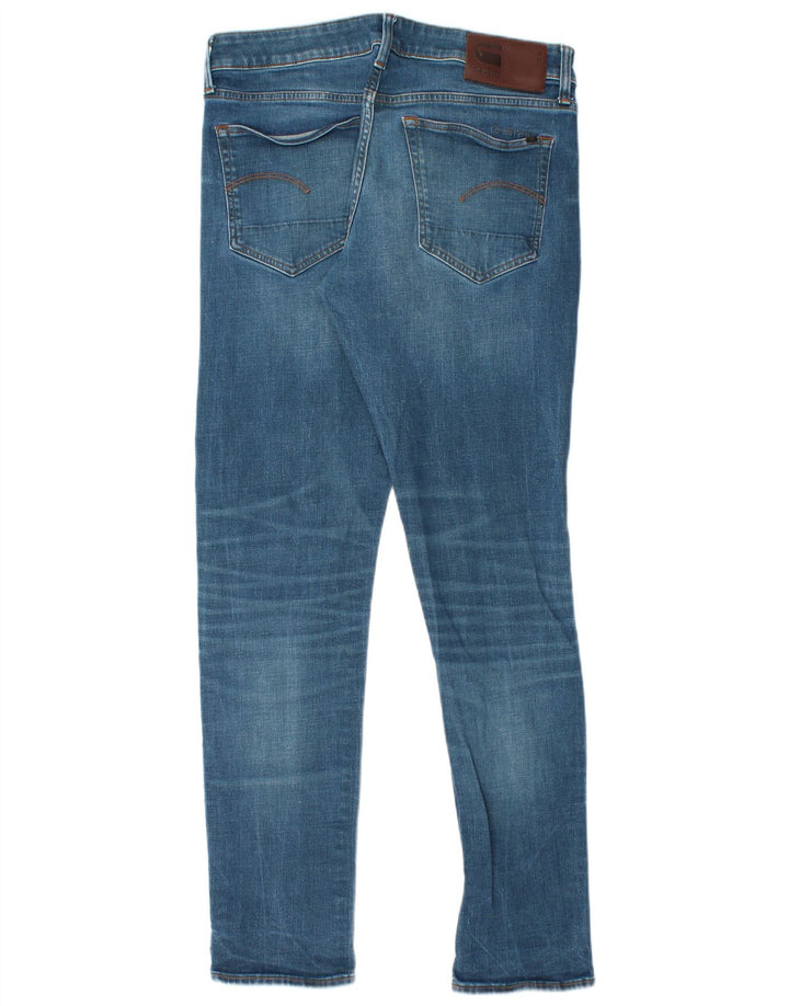 G-Star Męskie 3301 Slim Jeans W32 L32 Niebieska bawełna