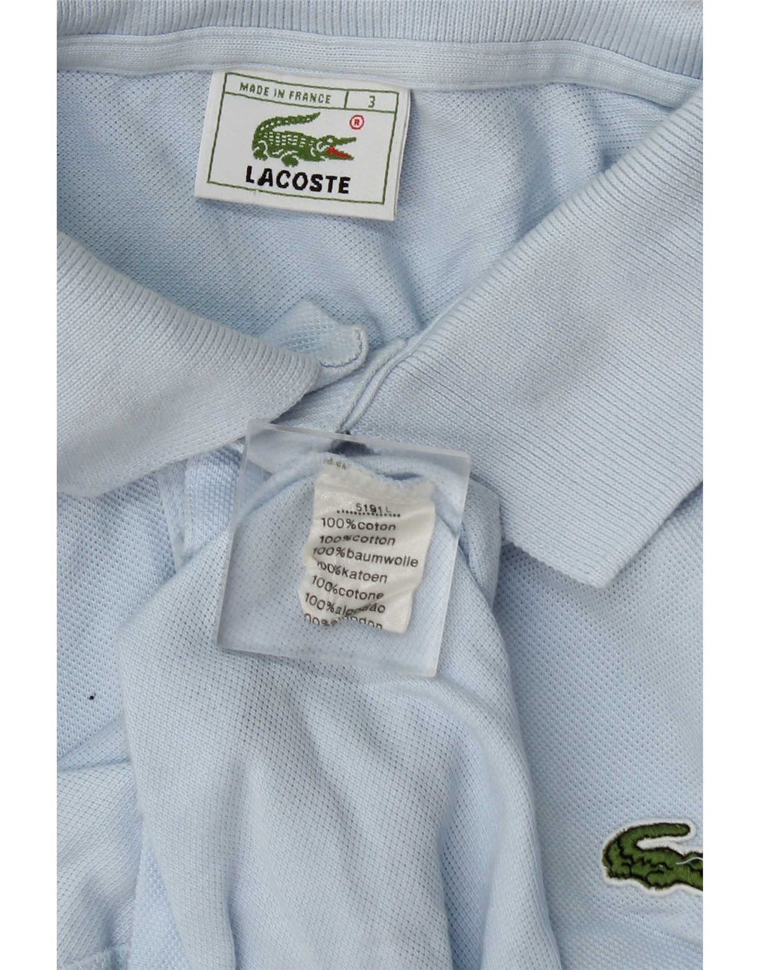 Męska koszulka polo Lacoste z długim rękawem, rozmiar 3, mała, niebieska, bawełniana