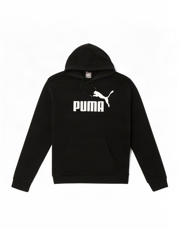Męski sweter z kapturem Puma z grafiką, duży, czerwony, bawełniany