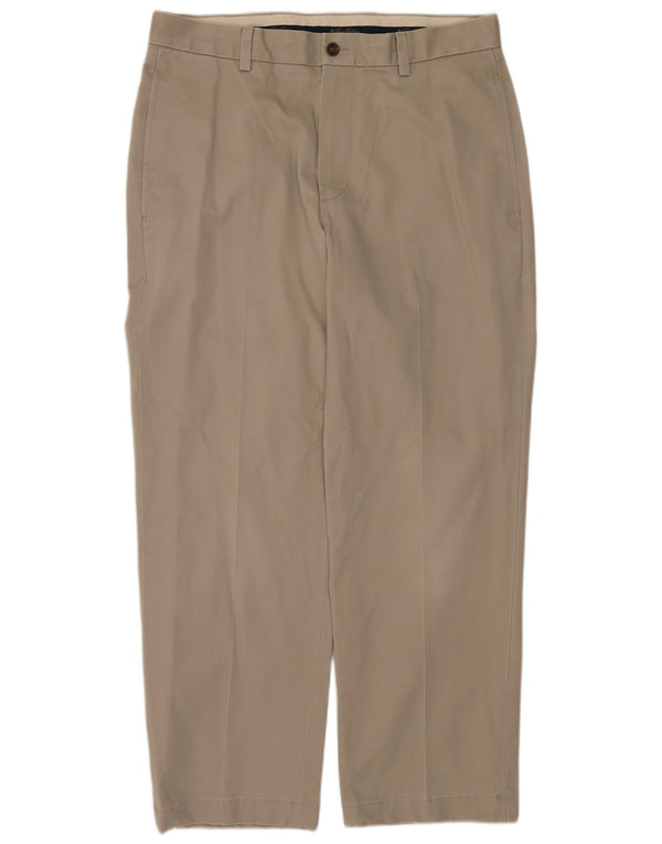 Spodnie męskie Brooks Brothers Clark Straight Chino W32 L27 Beżowa bawełna