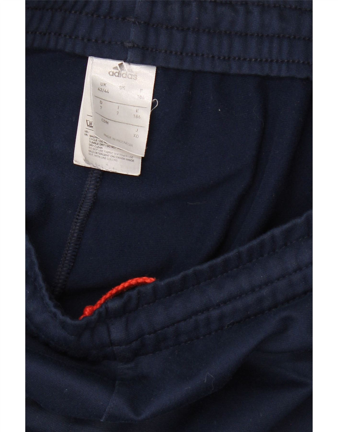 Męskie spodnie dresowe ADIDAS UK 42/44, duże granatowe, poliestrowe