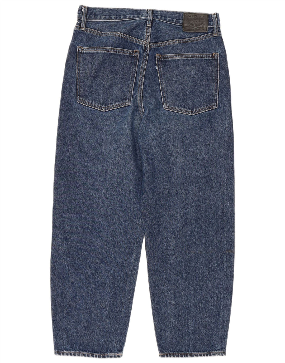 Damskie jeansy Levi's Barrel z wysokim stanem W26 L25 Niebieska bawełna