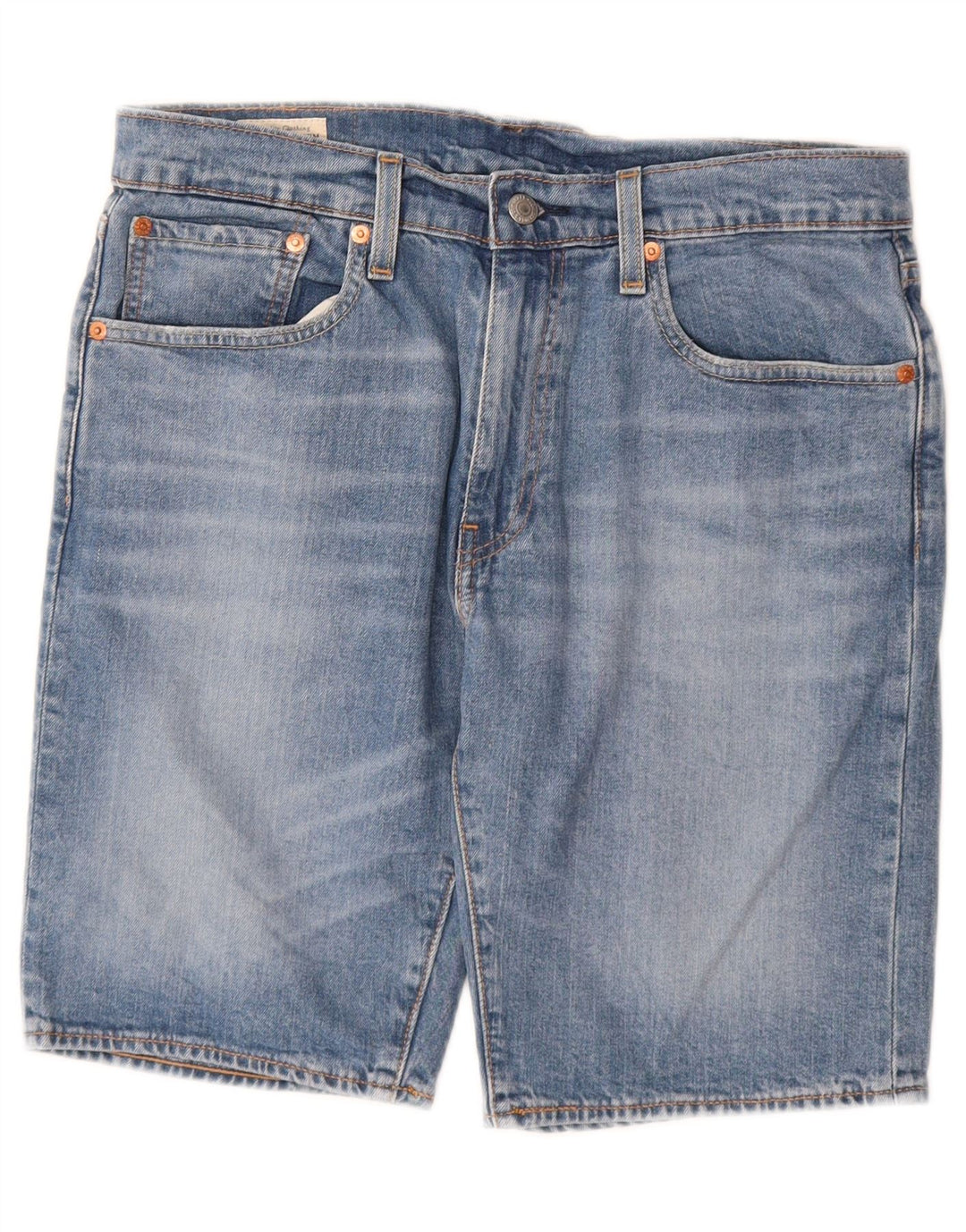 Męskie spodenki jeansowe LEVI'S 502 W32 Średnioniebieskie, bawełniane