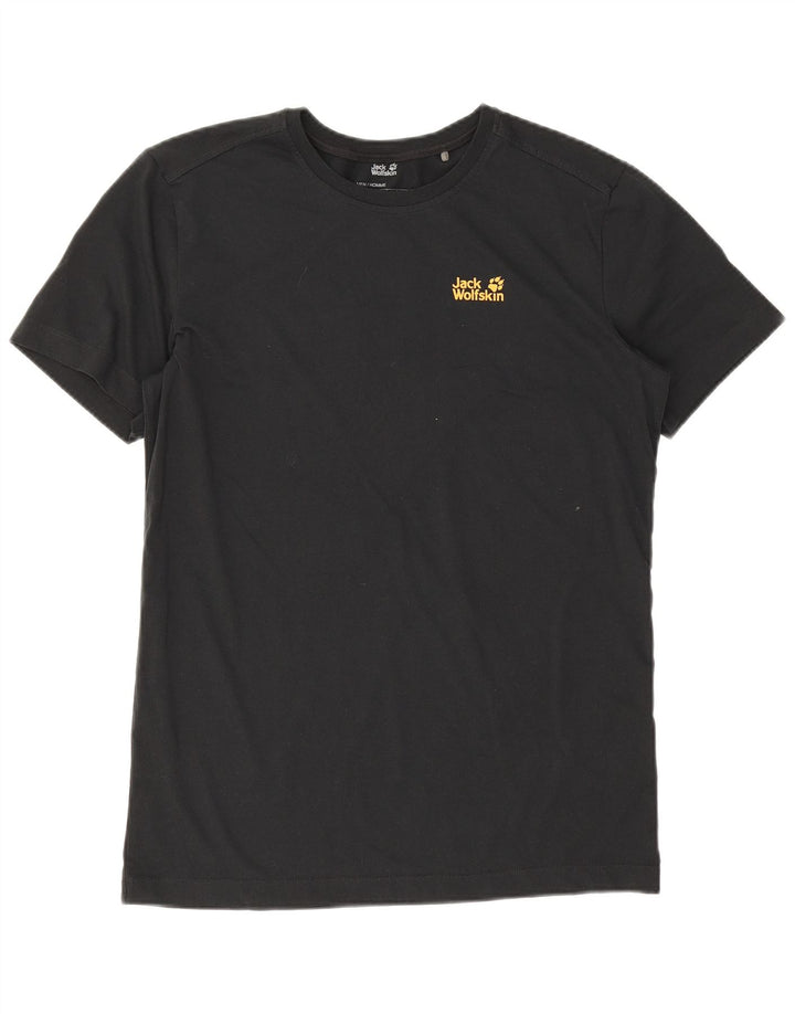 T-shirt męski Jack Wolfskin Top UK 40, średni czarny, bawełniany