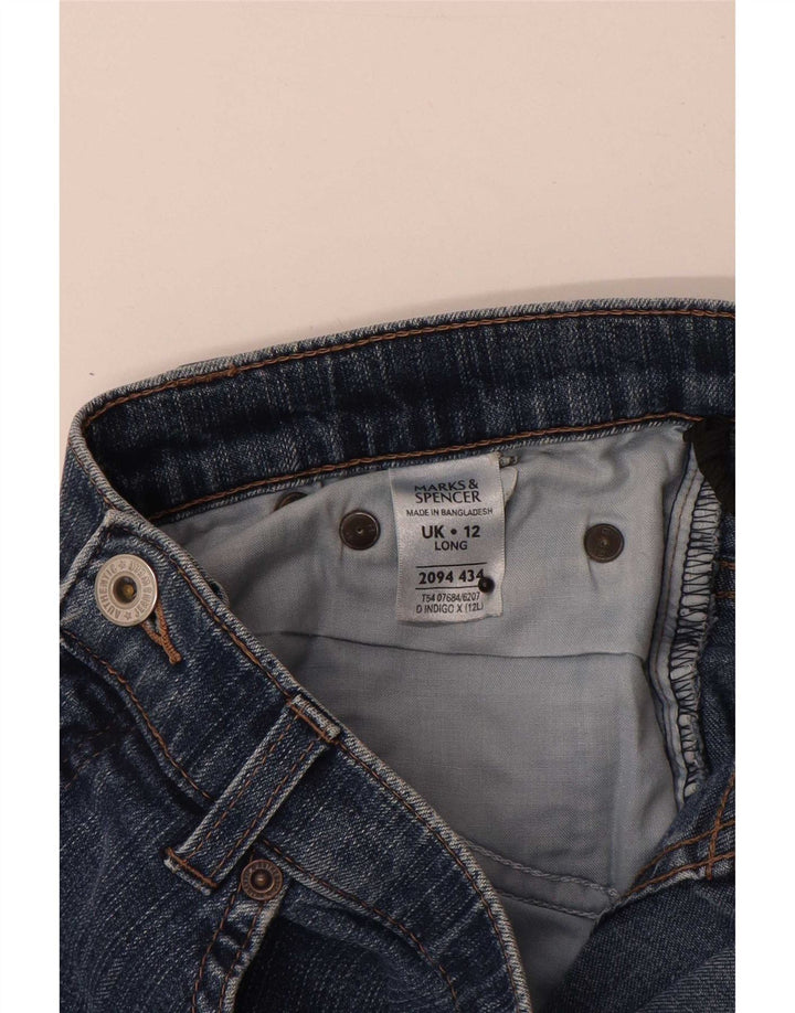 Marks & Spencer Damskie jeansy Bootcut UK 12 Medium W28 L29 Niebieskie bawełniane